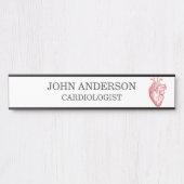 Cardiologie Cardioloog Red Anatomical Heart Deurbordje (Voorkant)