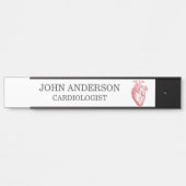 Cardiologie Cardioloog Red Anatomical Heart Deurbordje (Voorkant)