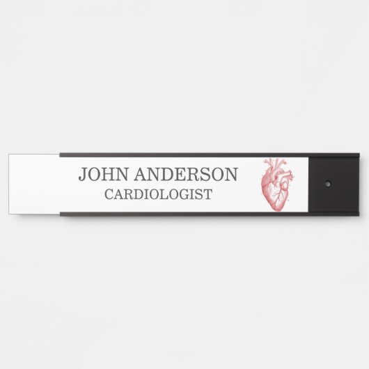 Cardiologie Cardioloog Red Anatomical Heart Deurbordje (Voorkant)