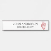 Cardiologie Cardioloog Red Anatomical Heart Deurbordje (Voorkant)