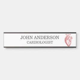 Cardiologie Cardioloog Red Anatomical Heart Deurbordje