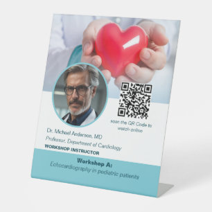 Cardiologie Cardiothoracale Medische Conferentie Reclamebord Met Voetstuk