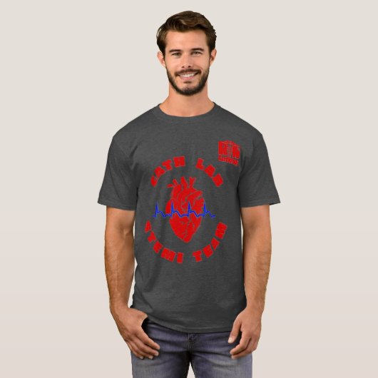 Cardiologie Cath Lab Code STEMI Team T-shirt (Voorkant volledig)