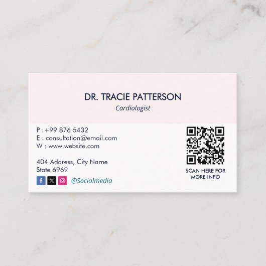 Cardiologie Clinic Business | Schone afspraak Visitekaartje (Voorkant)