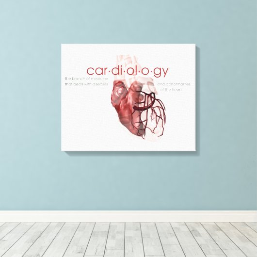 Cardiologie Definitie Kunstcanvas Canvas Afdruk (Insitu (Houten vloer))