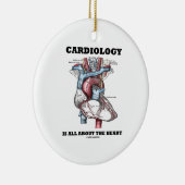 Cardiologie draait allemaal om het hart (anatomisc keramisch ornament (Rechts)