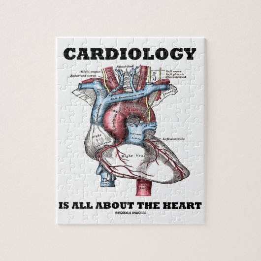Cardiologie draait allemaal om het hart (anatomisc legpuzzel (Verticaal)
