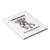 Cardiologie draait allemaal om het hart (anatomisc notitieblok (Schuin)