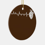 Cardiologie hartslag voor hartzweren keramisch ornament (Rechts)
