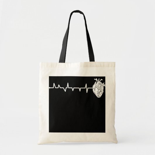 Cardiologie hartslag voor hartzweren tote bag (Voorkant)