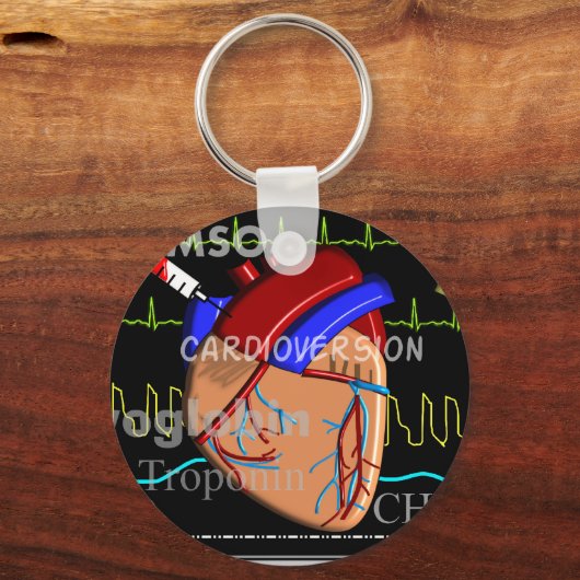 Cardiologie Heart Design Sleutelhanger (Voorkant)