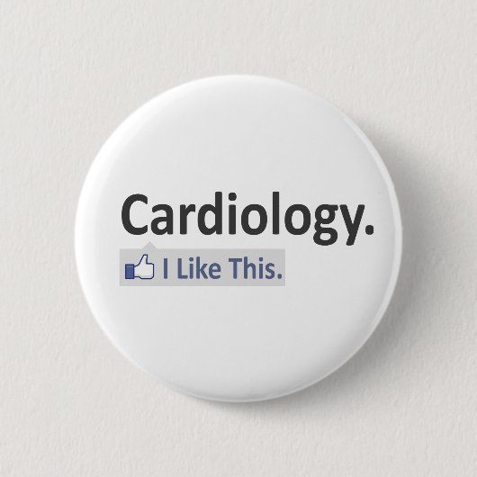Cardiologie...ik vind dit leuk ronde button 5,7 cm (Voorkant)