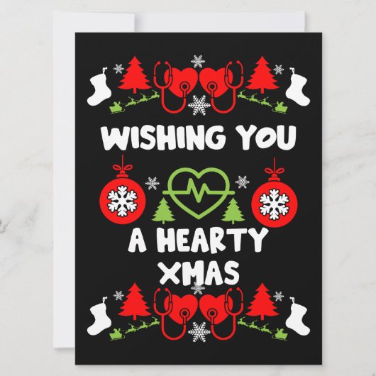 Cardiologie Kerstmis Medisch Personeel Giften (Voorkant)
