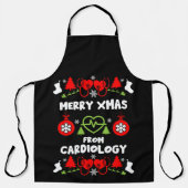 Cardiologie Kerstmis Medisch Personeel Giften Schort (Voorkant)