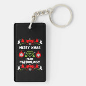 Cardiologie Kerstmis Medisch Personeel Giften Sleutelhanger (achterkant)