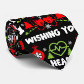 Cardiologie Kerstmis Medisch Personeel Giften Stropdas (Opgerold)