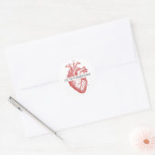 Cardiologie of cardioloog ronde sticker (Envelop)
