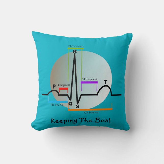 Cardiologie Pillow QRS Segment III Kussen (Voorkant)