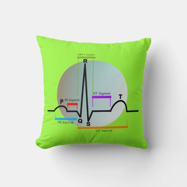 Cardiologie Pillow QRS Segment Kussen (Voorkant)
