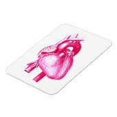Cardiologie Pop Art: Roze Menselijk Hart Anatomie Magneet (Linkerzijde)