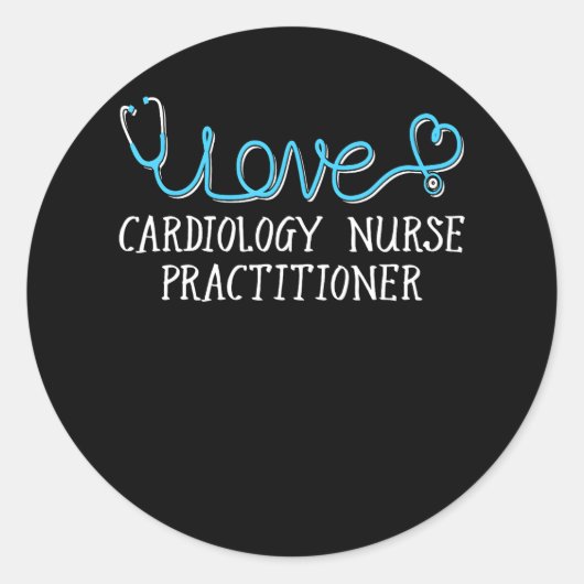 Cardiologie Verpleegkundige Stethoscoop Ronde Sticker (Voorkant)