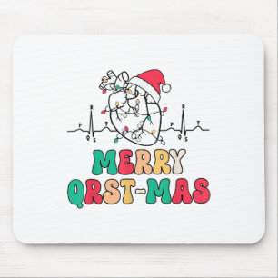 Cardiologie Verpleegster Kerst ECG Hart Anatomie T Muismat