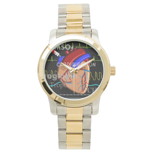 Cardiologie Watch Heart Design Horloge (Voorkant)