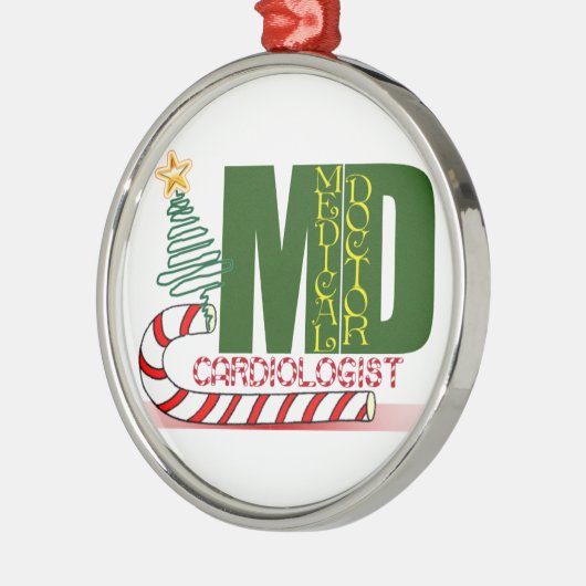CARDIOLOGIST HEART DOCTOR CHRISTMAS MERRY METALEN ORNAMENT (Links)