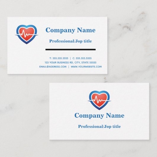 CARDIOLOGIST  VISITEKAARTJE (Voorkant / Achterkant)