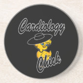 Cardiology Chick #4 Zandsteen Onderzetter (Voorkant)
