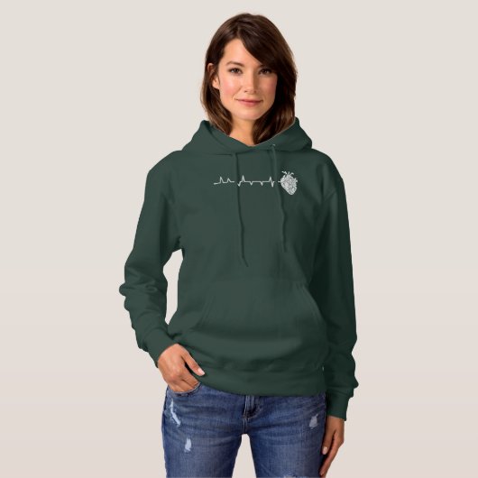 Cardiology Heartbeat for Cardiac Nurse Hoodie (Voorkant volledig)