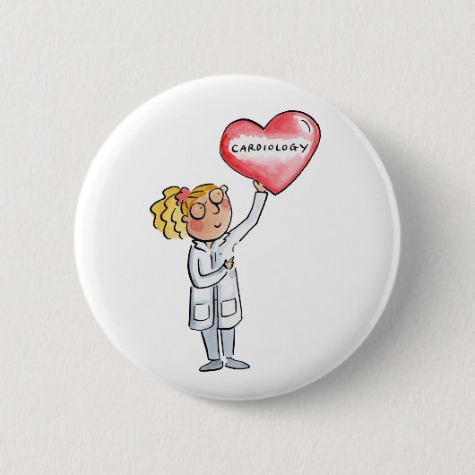 Cardiology Ronde Button 5,7 Cm (Voorkant)