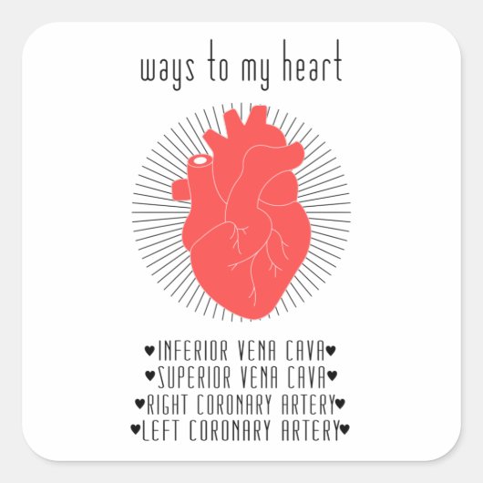 Cardiology Vierkante Sticker (Voorkant)