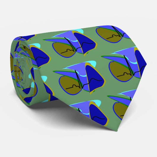 Cardioloog Abstract Stropdas QRS-ontwerp (Opgerold)