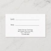 cardioloog afsprakenkaartje (Achterkant)