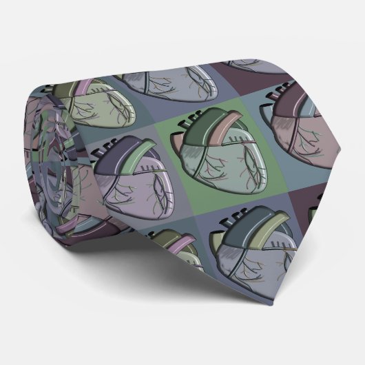 Cardioloog Artsy Heart Stropdas (Opgerold)