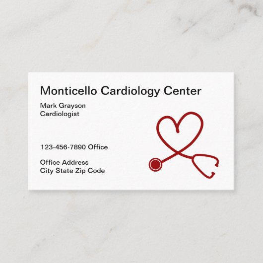 Cardioloog Cardiology Centre Visitekaartje (Voorkant)