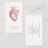 Cardioloog Doctor Anatomical Heart Illustration Visitekaartje (Voorkant / Achterkant)