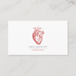 Cardioloog Doctor Anatomical Heart Illustration Visitekaartje
