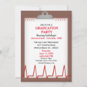 Cardioloog Doctor GraduPartij Uitnodiging (Voorkant)