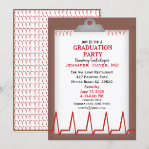 Cardioloog Doctor GraduPartij Uitnodiging