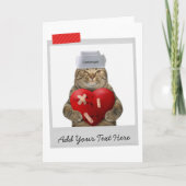 Cardioloog Doctor Heart Surgeon Cat Funny Card Kaart (Voorkant)