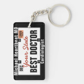 Cardioloog Doctor License Bord Sleutelhanger (achterkant)