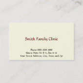 Cardioloog Doctor Medical Symbol Visitekaartje (Achterkant)