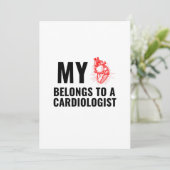 Cardioloog dokter grappig hart bedankkaart (Staand voorkant)