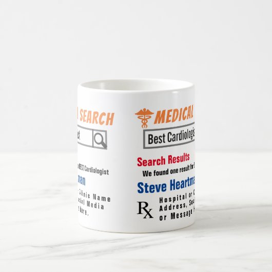 Cardioloog Funny Search Gift Mok (Center)