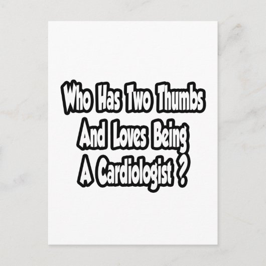 Cardioloog grapje... Twee duimen Briefkaart (Voorkant)