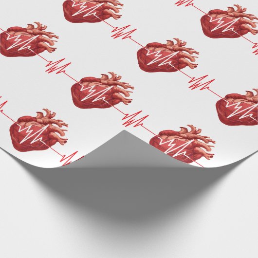 Cardioloog Hart Doctor Cardiologie Echo Design Cadeaupapier (Hoek)