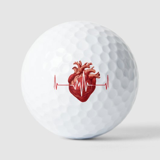 Cardioloog Hart Doctor Cardiologie Echo Design Golfballen (Voorkant)
