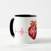 Cardioloog Hart Doctor Cardiologie Echo Design Mok (Voorkant links)